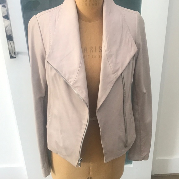 NWOT Vince Scuba Leather Jacket - soft pink color - Picture 8 of 10